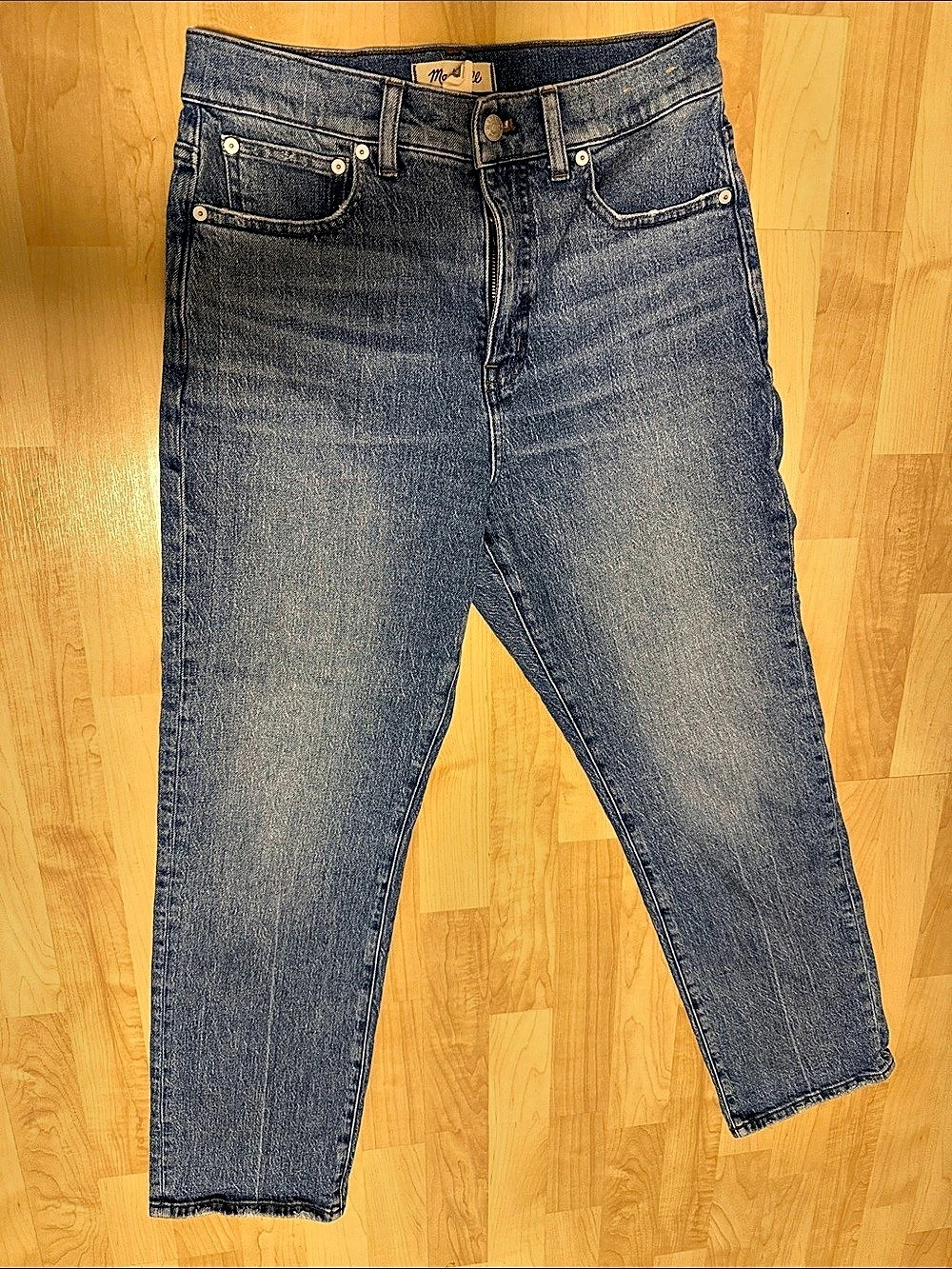 Madewell The '90s Straight Crop Jean Blue Jeans